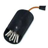 Men Leather Car Key Case Holder Pull Out Strap Keychain Fob Pouch Gift