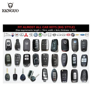 Men's Leather Smart Key Holder Housekeeper Key Case Keychain Key Pouch