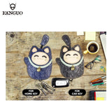 Men's Leather Smart Key Holder Housekeeper Key Case Keychain Key Pouch