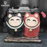 Men's Leather Smart Key Holder Housekeeper Key Case Keychain Key Pouch