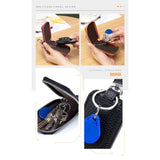 Leather Car Key Case Men's Cowhide Zipper Key Leather Case