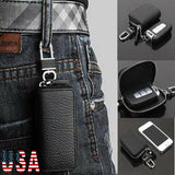 PU Leather Key Fob Holder Bag Cover Pouch Key Wallet Case Keychain For Car