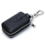 Leather Key Case for Men and Women, Large-capacity Double-layer Key Storage Bag