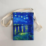 Student Tutoring Bag Canvas Portable Junior High School Cartoon Art Handbag