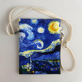 Student Tutoring Bag Canvas Portable Junior High School Cartoon Art Handbag