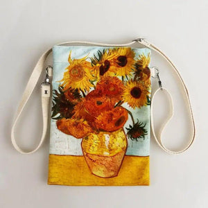 Student Tutoring Bag Canvas Portable Junior High School Cartoon Art Handbag