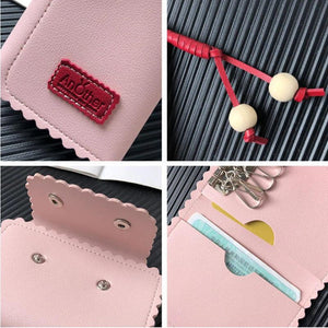 Foldable Key Wallet Unisex Patchwork Car-key Holder Housekeeper Keychain