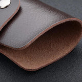Leather Key Wallet Men Unisex Solid Pouch Keychain Holder Business Mini