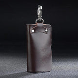 Leather Key Wallet Men Unisex Solid Pouch Keychain Holder Business Mini