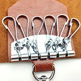 Unisex Leather Key Wallets Holder Retro Advanced Pouch