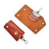 Unisex Leather Key Wallets Holder Retro Advanced Pouch