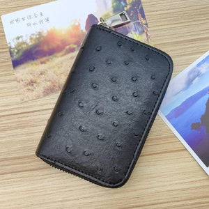 Leather Car Key Holder with Zipper, Key Organizer Set