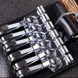 Leather Key Wallets Unisex Men Keychain Holder Organizers Case Mini Pouch