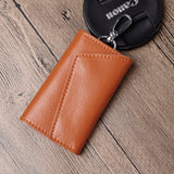 Leather Key Wallets Unisex Men Keychain Holder Organizers Case Mini Pouch
