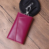 Leather Key Wallets Unisex Men Keychain Holder Organizers Case Mini Pouch