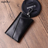 Leather Key Wallets Unisex Men Keychain Holder Organizers Case Mini Pouch