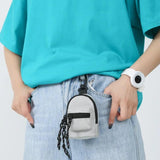 Key Storage Bag Mini Backpack Zipper Housekeeper Pocket