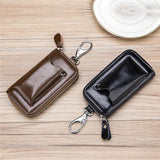 Car Key Holder Multifunction Leather Wallet Unisex Keychain Case