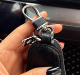 Diamond PU Leather Car Key Cover for Girl Woman with Keycha