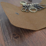 Vintage Leather Key Holder Wallet 6 Hooks - Men Key Housekeeper Bag