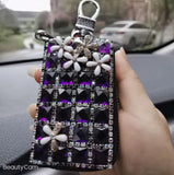Rhinestones Car Key Holder Crystal Diamond Key Cover Remote Key Bag