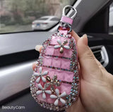 Rhinestones Car Key Holder Crystal Diamond Key Cover Remote Key Bag