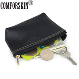 Leather Key Wallet Multi-function Housekeeper High Zipper Purse