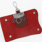 Litchi Pattern Key Bag Cylinder Household PU Key Bag