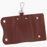 Litchi Pattern Key Bag Cylinder Household PU Key Bag