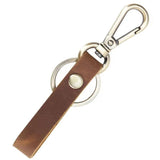 Stylish Leather Keychain Clip Accessory Gift for Easy Key Attachment