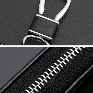 Patchwork Key Wallets Vintage Holder Cases Zipper Keychains Organizer