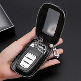 Patchwork Key Wallets Vintage Holder Cases Zipper Keychains Organizer