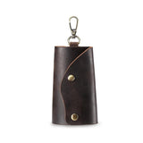 Vintage Leather Keychain Men Key Wallet Housekeeper Organizer Pouch