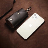 Vintage Leather Keychain Men Key Wallet Housekeeper Organizer Pouch