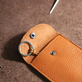 Retro Leather Drawstring Key Case Purse Organizer