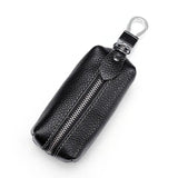Men's Cowhide Car Key Bag Large Capacity Waist Hanging Key Wallet
