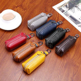 Men's Cowhide Car Key Bag Large Capacity Waist Hanging Key Wallet