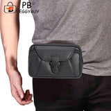 Men Multi-function PU Leather Fanny Waist Bag Casual Mobile Phone Purse Pocket