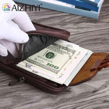 Men Multi-function PU Leather Fanny Waist Bag Casual Mobile Phone Purse