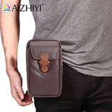 Men Multi-function PU Leather Fanny Waist Bag Casual Mobile Phone Purse