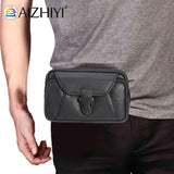Men Multi-function PU Leather Fanny Waist Bag Casual Mobile Phone Purse