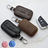 Crocodile Head Car Remote Control Cover - Leather Key Bag