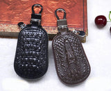 Crocodile Head Car Remote Control Cover - Leather Key Bag
