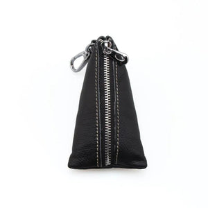 High Key Holder Purse Solid Pattern Key Pouch Leather Bag