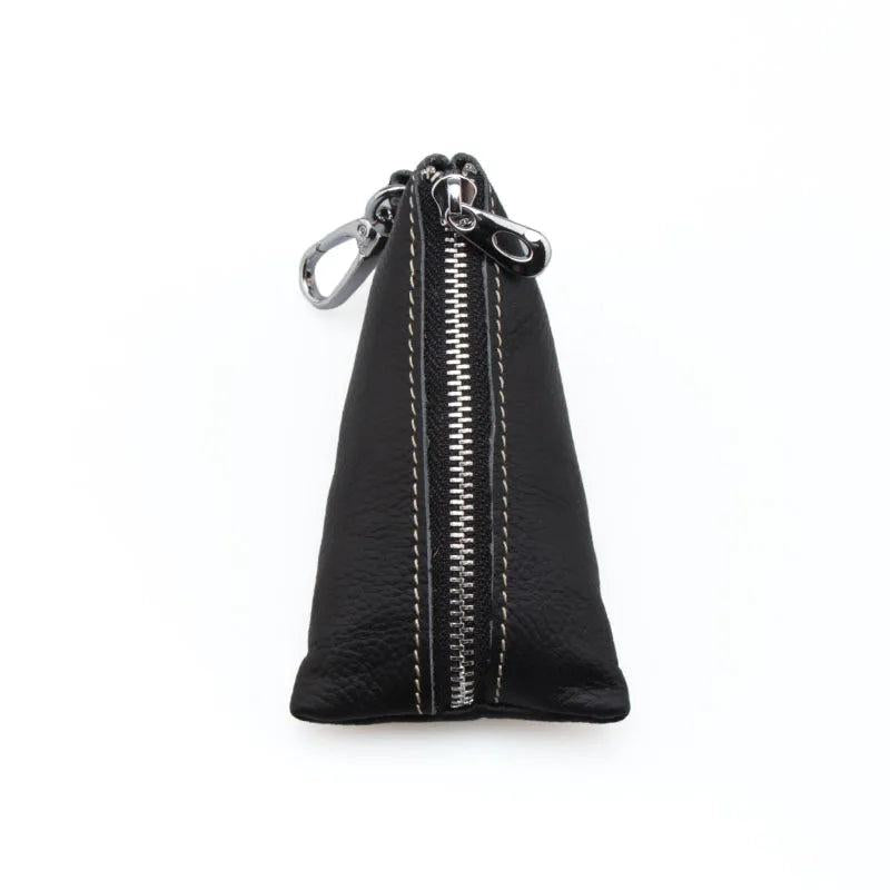 High Key Holder Purse Solid Pattern Key Pouch Leather Bag