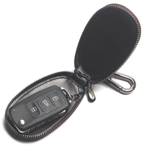 Crocodile Head Leather Car Key Wallet Holder Zipper Case Bag