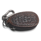 Crocodile Head Leather Car Key Wallet Holder Zipper Case Bag