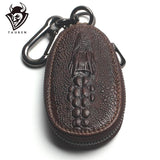 Crocodile Head Leather Car Key Wallet Holder Zipper Case Bag