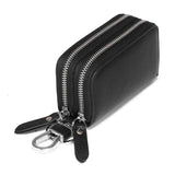 Woman Key Holder Double Zipper Keychain Case Key Pouch
