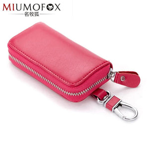 Leather Key Wallet 7 Colors Key Organizer Key Bag Holder Car Housekeeper Wallet